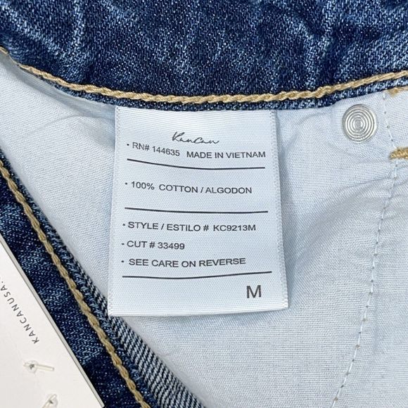 KanCan Jean Shorts Mid Rise Cut Off Denim Size Medium KC9213M Button Fly NWT - Picture 9 of 10